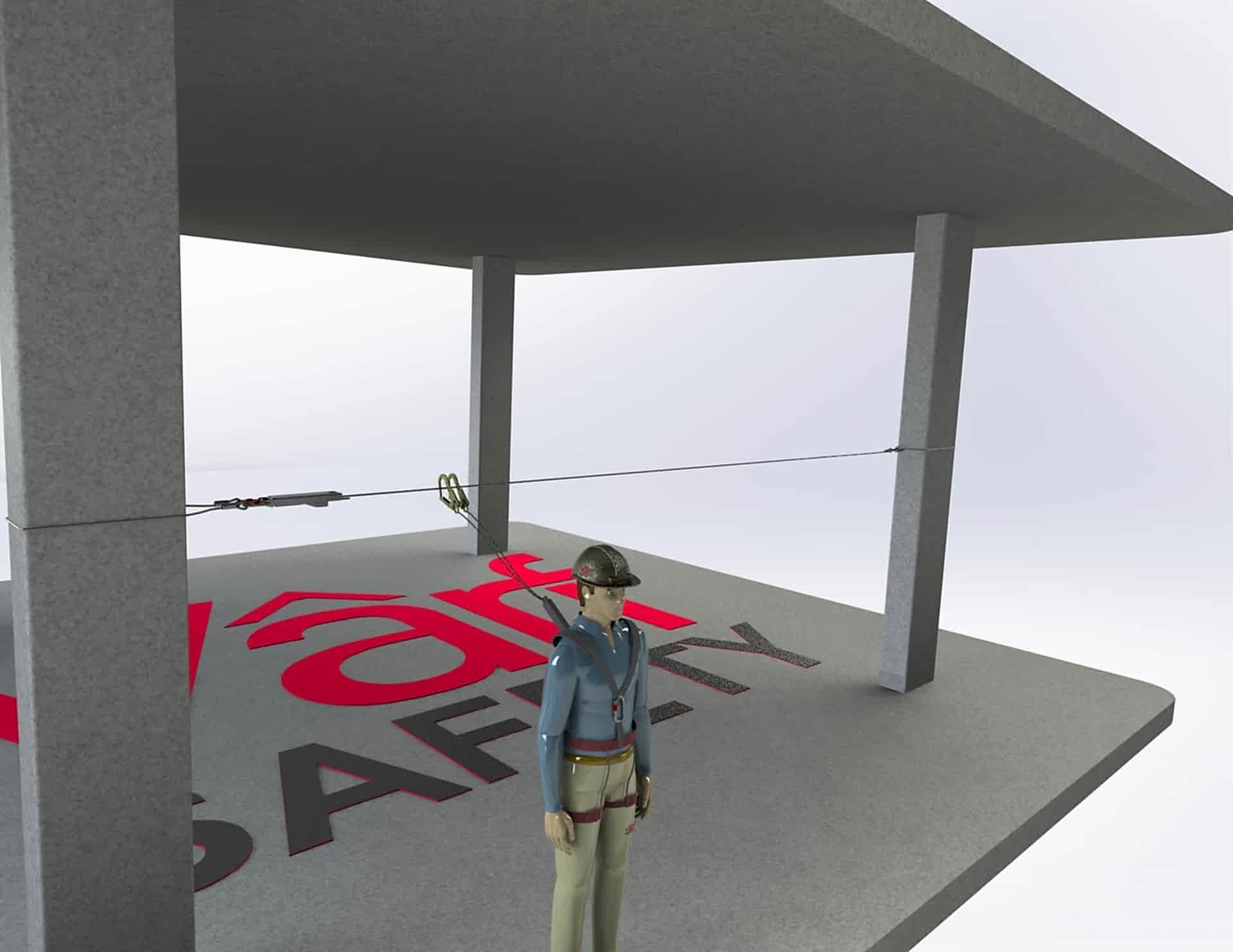 Geçici Çelik Yatay Yaşam Hattı